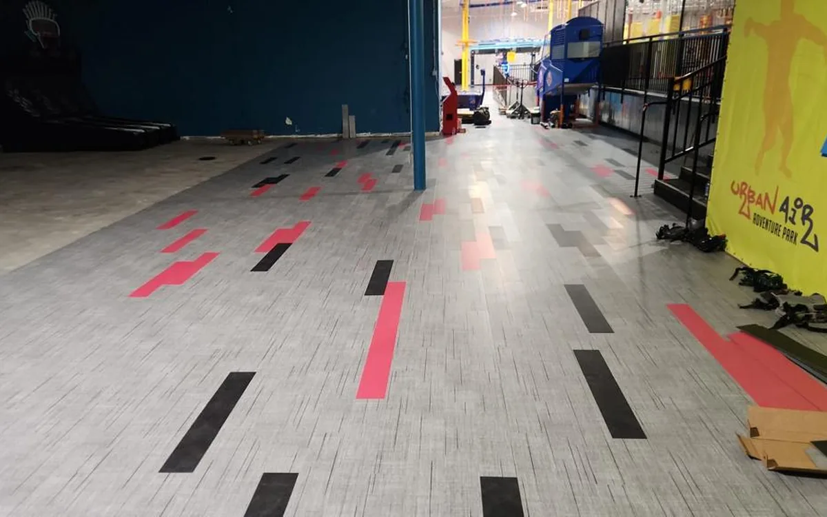 LVT flooring at Urban Air Adventure Park
