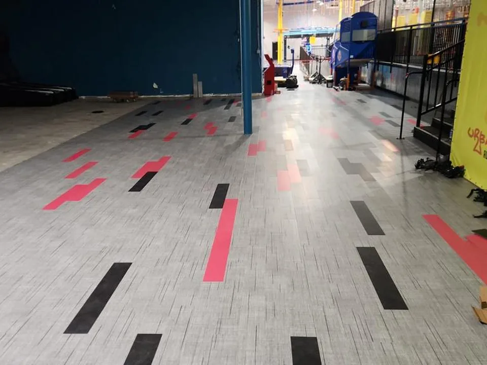 LVT flooring at Urban Air Adventure Park