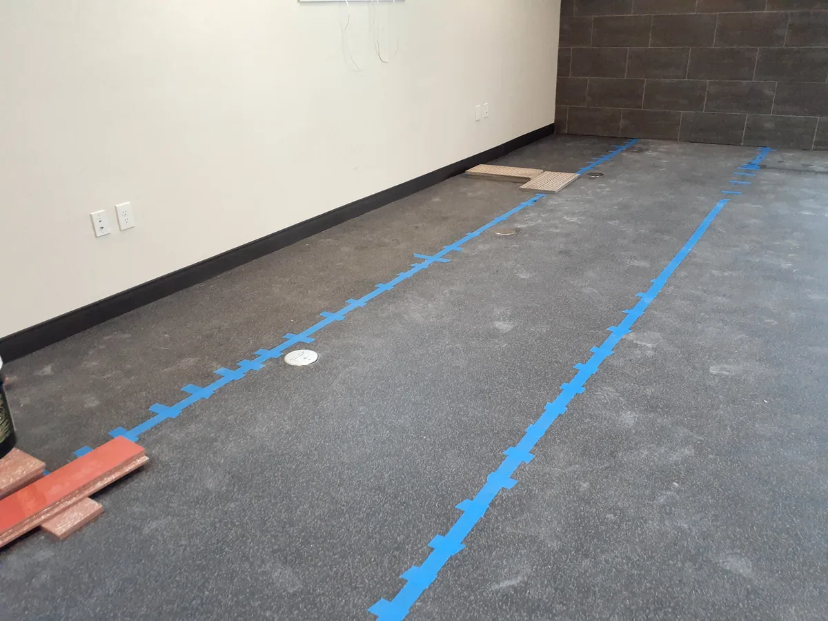 Floor preparation layout